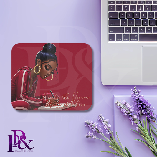 Inspired by the Word Collection – Write the Vision Mousepad | Scripture & Faith-Based Desk Decor | IS08