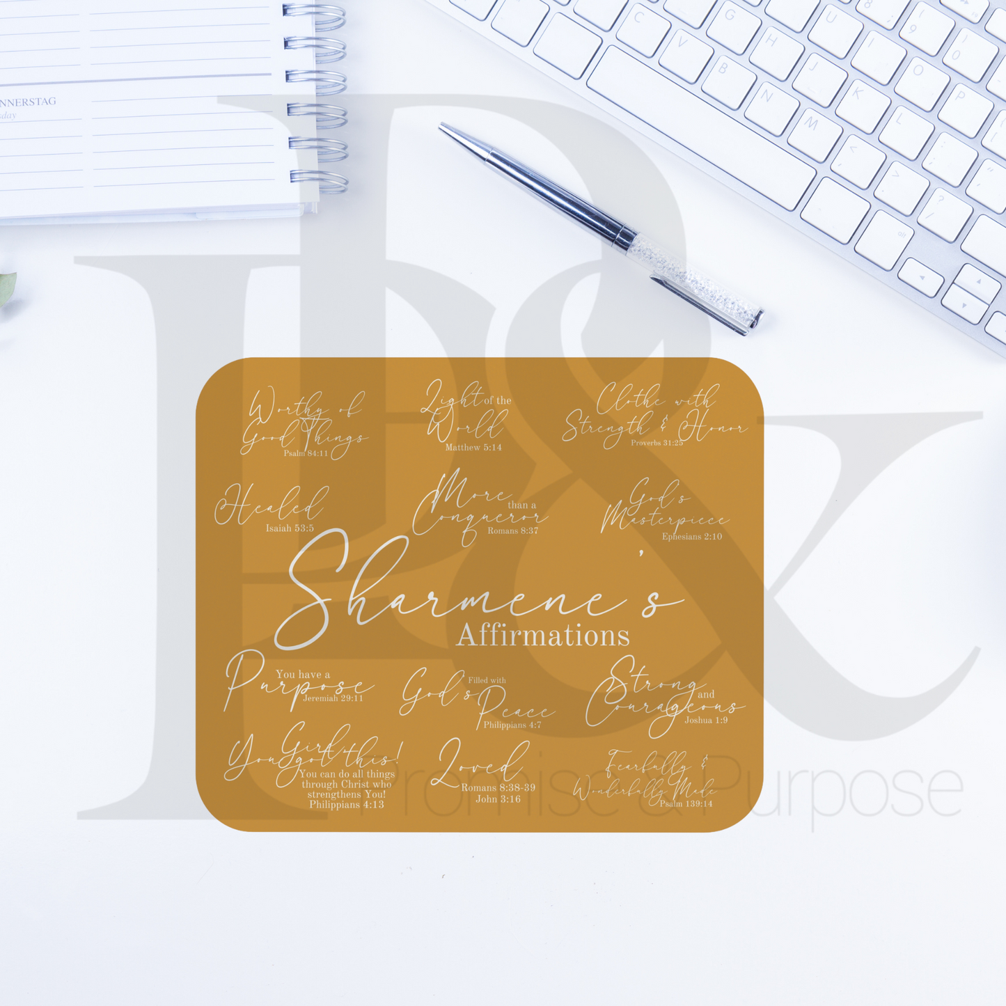 Girl, You Got This - Affirmations Personalizable Cursive Mousepad