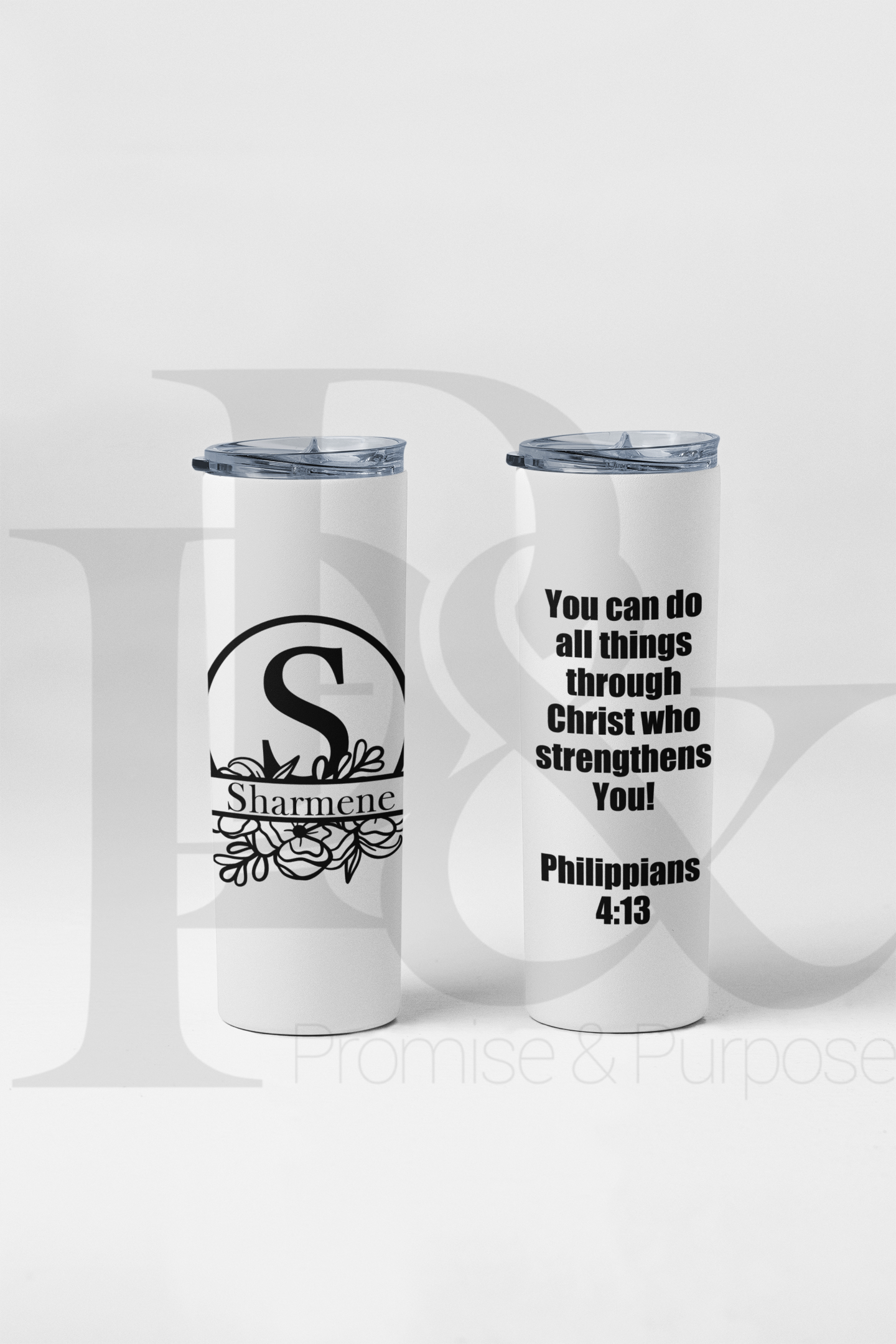 Personalized Tumbler | Add Name & Scripture or Quote | Promise & Purpose®