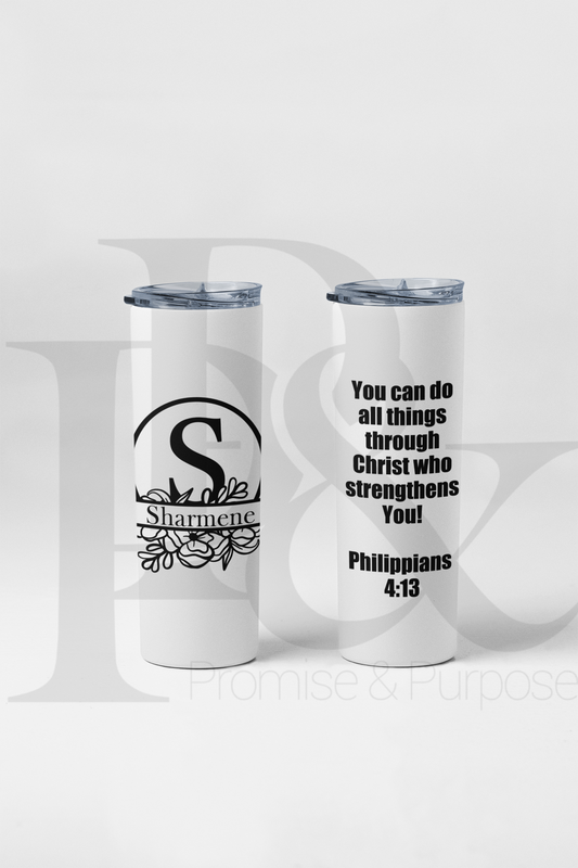 Personalized Tumbler | Add Name & Scripture or Quote | Promise & Purpose®