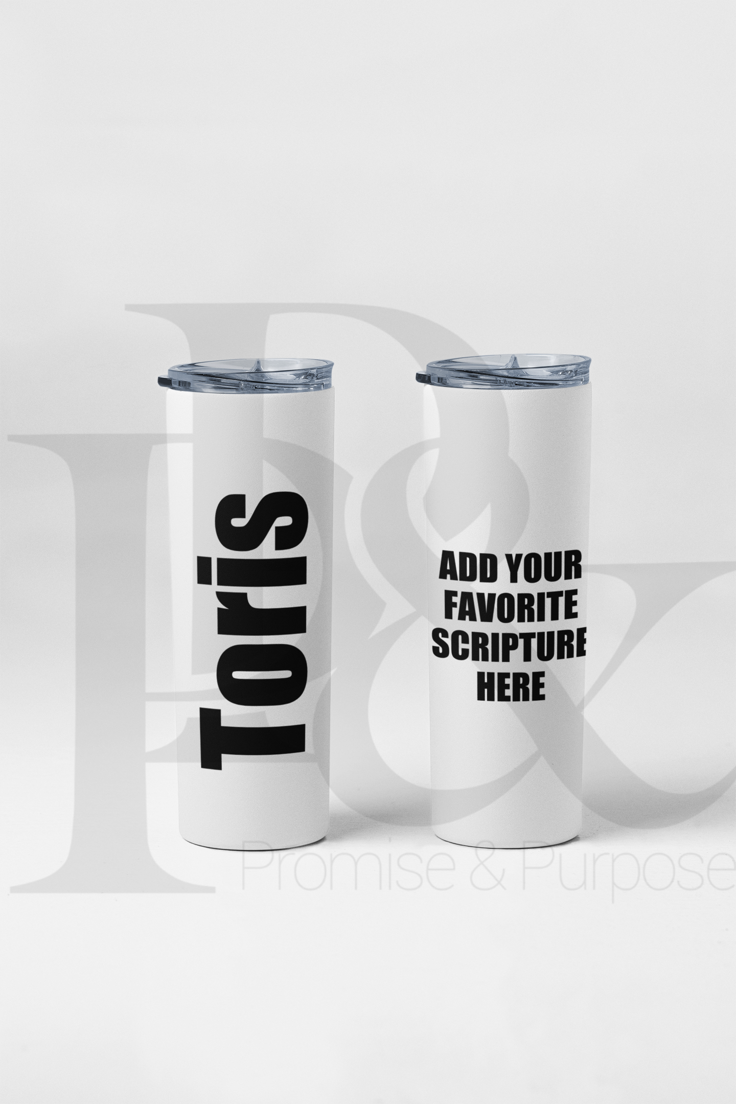 Personalized Tumbler | Add Name & Scripture or Quote | Promise & Purpose®