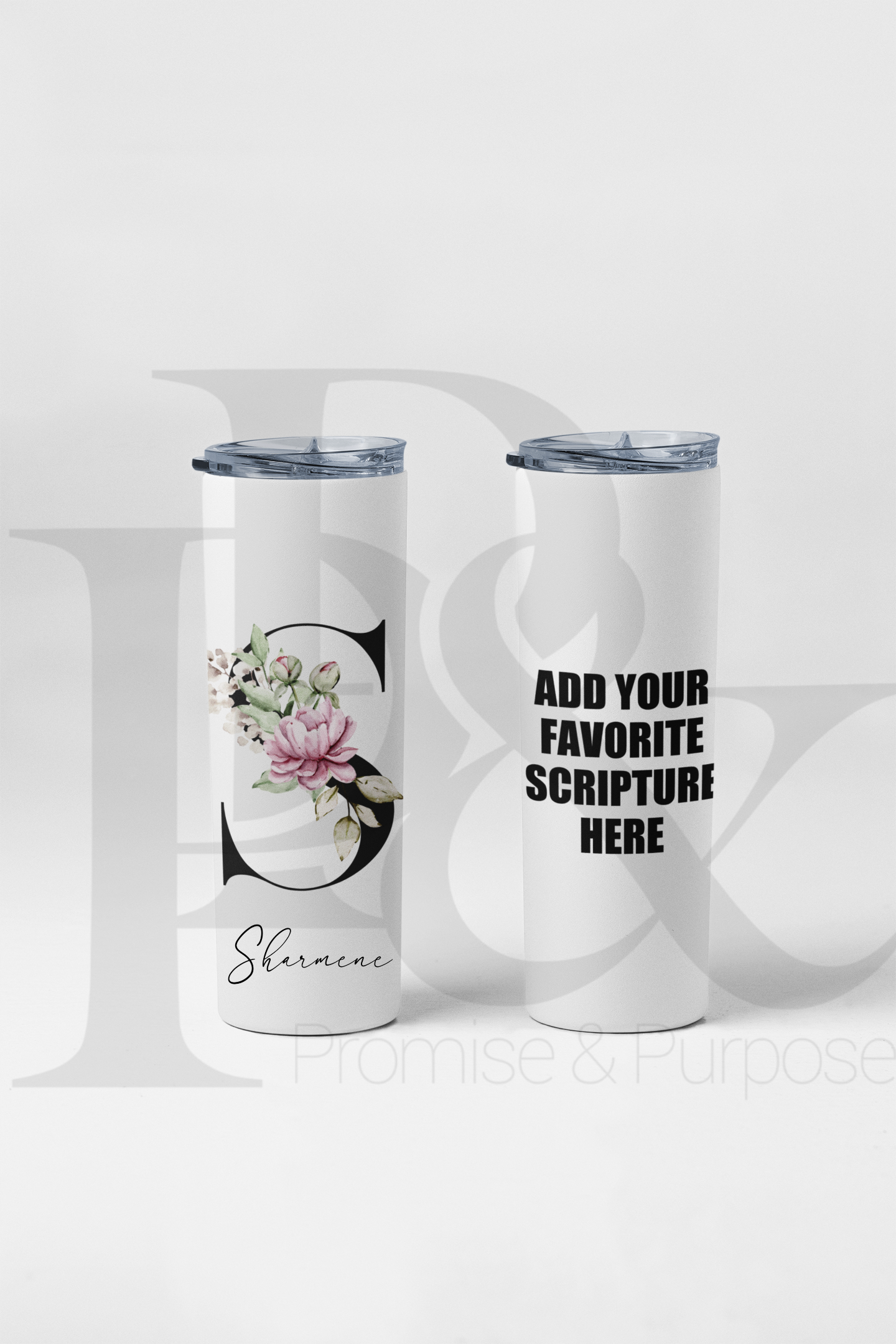 Personalized Tumbler | Add Name & Scripture or Quote | Promise & Purpose®