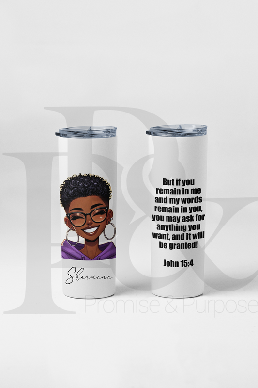 Personalized AI Image Scripture Tumbler