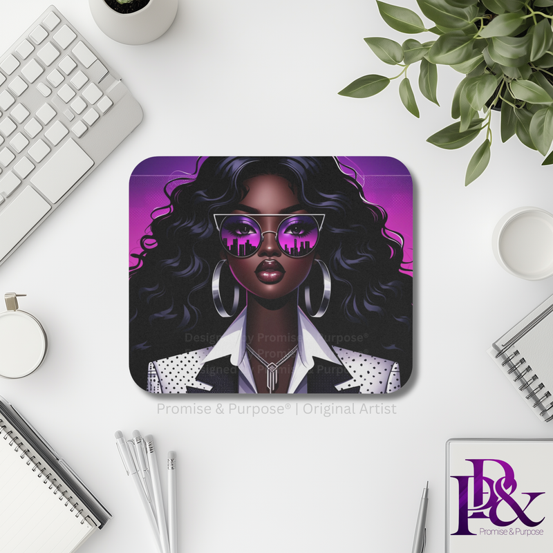 Woman mousepad by Promise & Purpose® featuring faith-inspired encouragement for women, perfect for office desks, home workspaces, and everyday motivation.